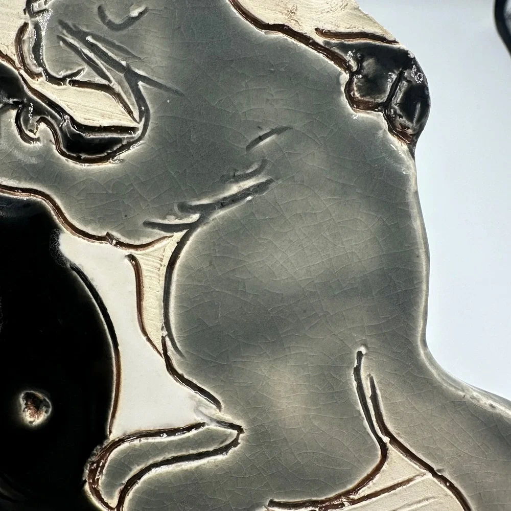 Vintage SMP 1993 Ceramic Cat Wall Plaque‎ 